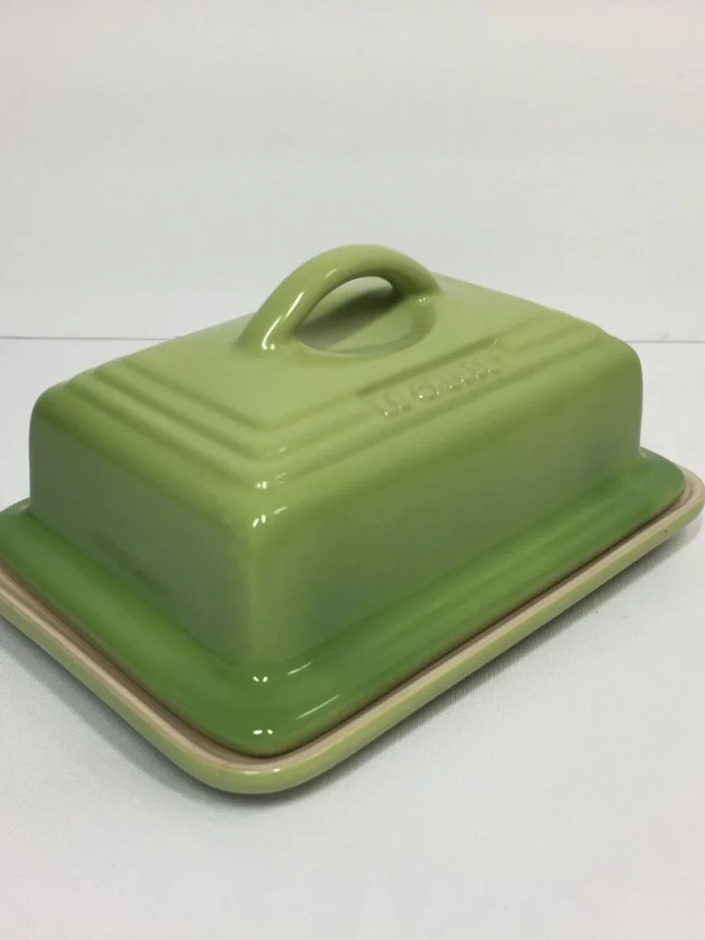 Le Creuset Butter Dish Heritage Green Stoneware